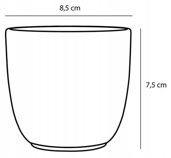 Keraaminen koristeellinen ruuku 7,5x8,5cm - Harmaa matta