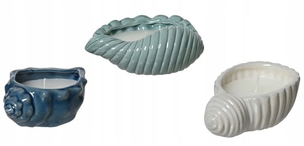 Citronduftlys i porcelænsskal 13,4x5cm dekoreret voks