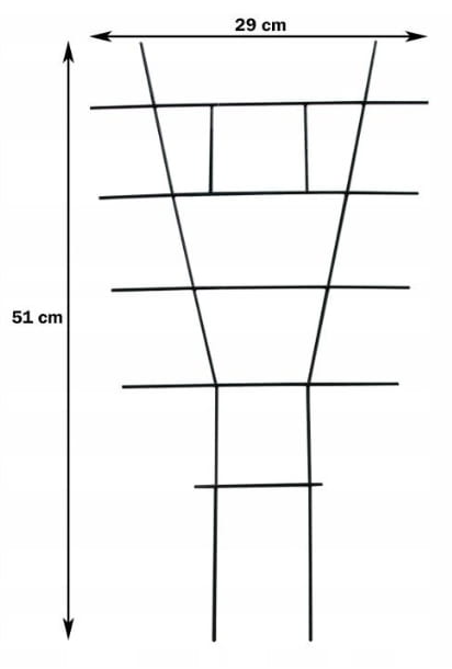 Stege för krukväxter 51x29 cm Grön ståltråd