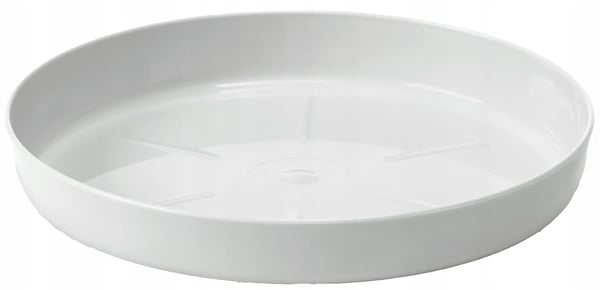 Hvid plantepodest 14,5x2,1 cm plastik blank