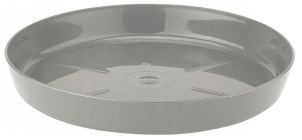 Harmaa muovinen alusta ruukulle 14,5 cm