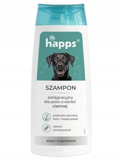 Happs shampoo tummaturkkisille koirille 200ml kiiltoa ja hoitoa varten