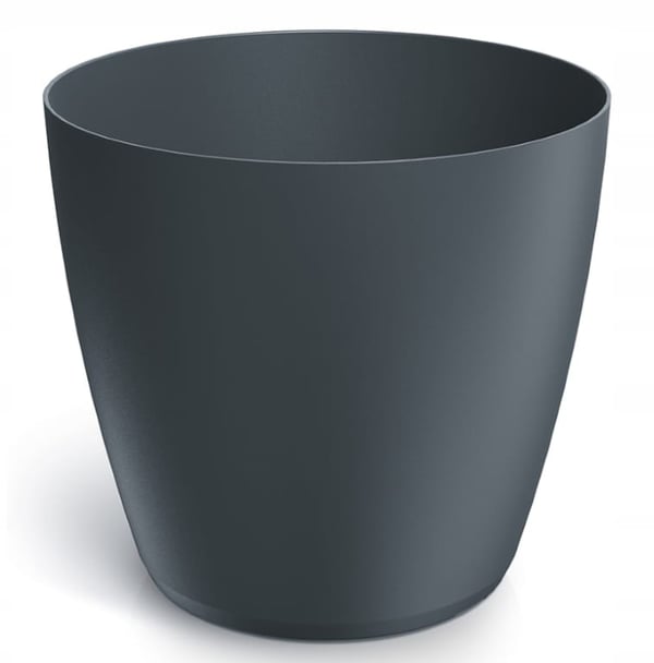 Blomsterpotte anthracit mat plast 19,8x18,2 cm yderpotte Mate