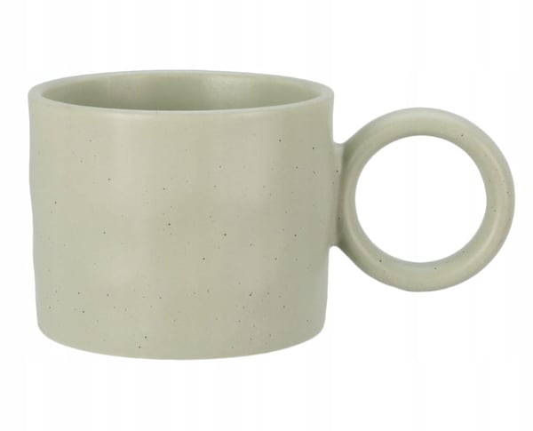 Porcelænskop med hank 370ml dekorativ prikket