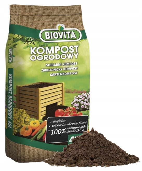 Puutarhakomposti 40L Luonnollinen tapa hedelmälliselle maalle ja terveille kasveille