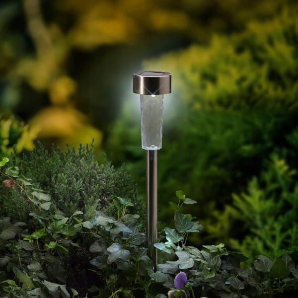 Solcellehavelampe 28 cm LED koldhvidt lys