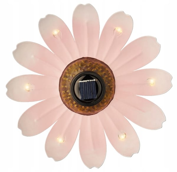 Solcelledrevet LED-blomst 14x4cm dekorativ havelampe
