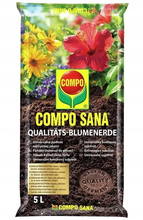 Universelt underlag til planter 5 liter - blandning af tørv, perlit og dolomit