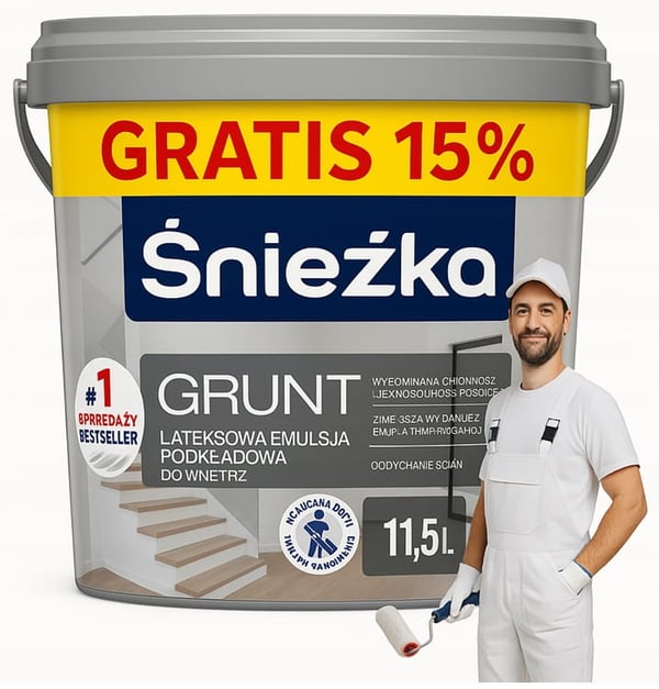 Śnieżka Hurtigtørrende Primer 10L Effektiv latexprimer