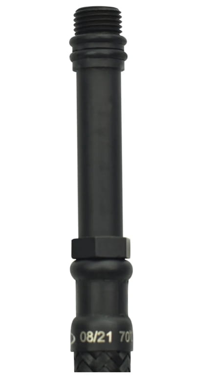Vandhaneslange 3/8"x10mm 60cm Fleksibel Sort Holdbar Messing