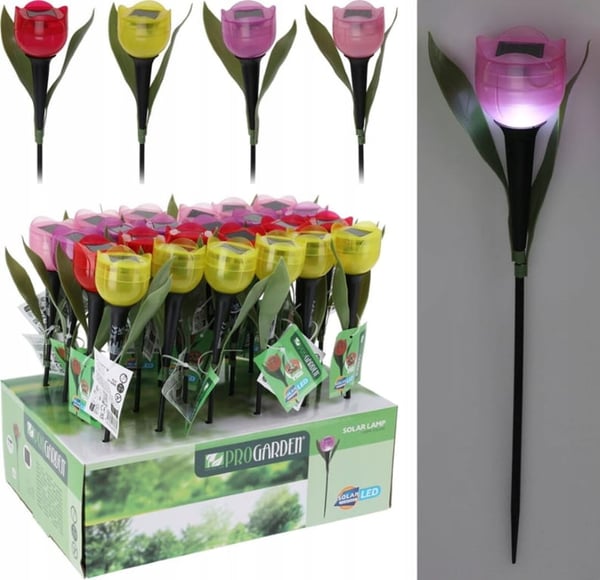 Tulppaani Aurinkolamppu 30 cm Värikäs puutarhakoriste lämpimällä valolla