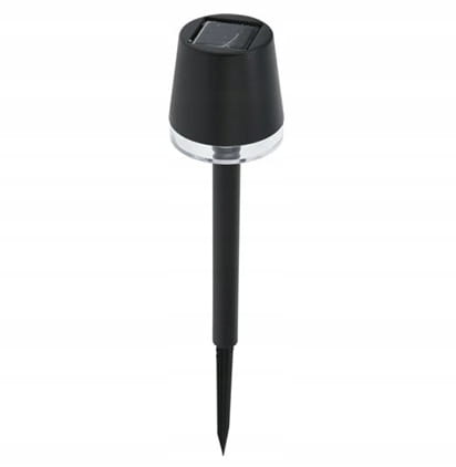 LED solcellelampe sort 8x29cm Elegant, kompakt og energibesparende