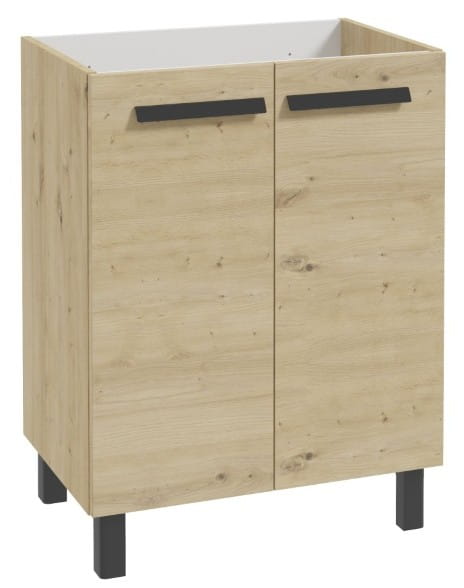 Kylpyhuonesarja: kaappi pesualtaalla 80x60 + hana, sifoni, click-clak-tulppa Bonita