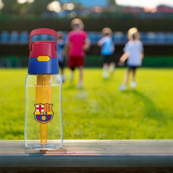 Suodatuspullo Dafi Solid FC Barcelona 0,7 l FCB-vaakunalla ja tarroilla