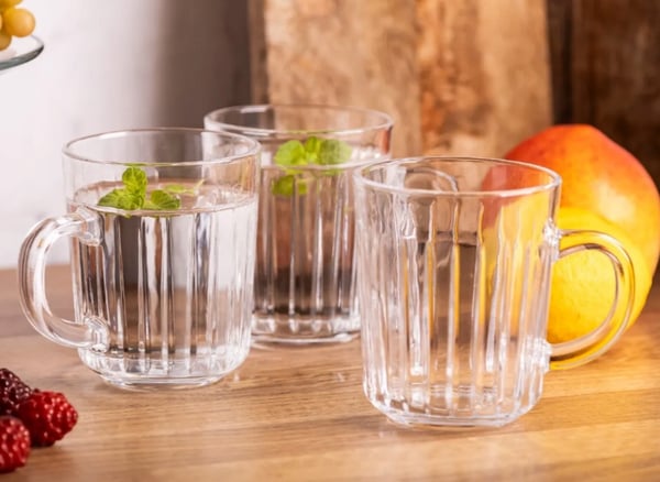 Venus 230 ml raidallinen lasimuki kahvalla kahville ja teelle