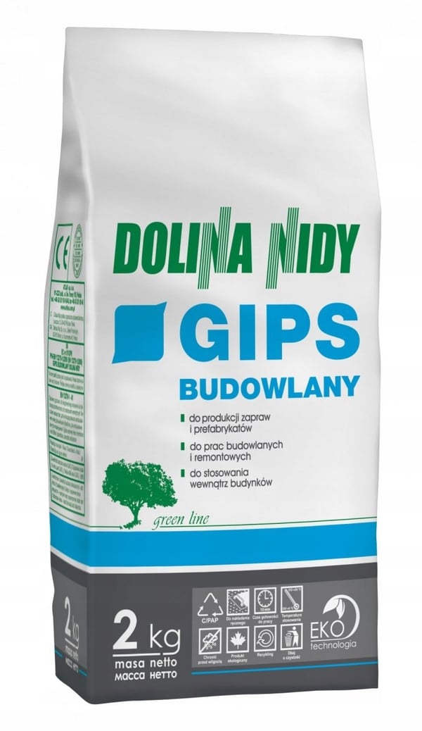 Nidy Valley Bygggips 2 kg ljusgrå