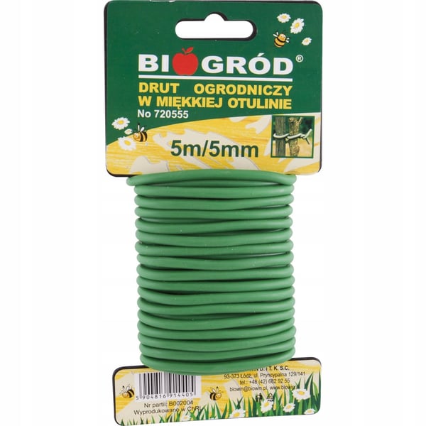 Blød, grønbelagt havetråd til planter 5m x 5mm Blød, grønbelagt havetråd til planter 5m x 5mm