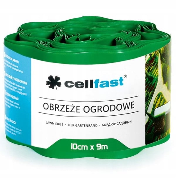 Grøn plastik havekant 10 cm x 9 m