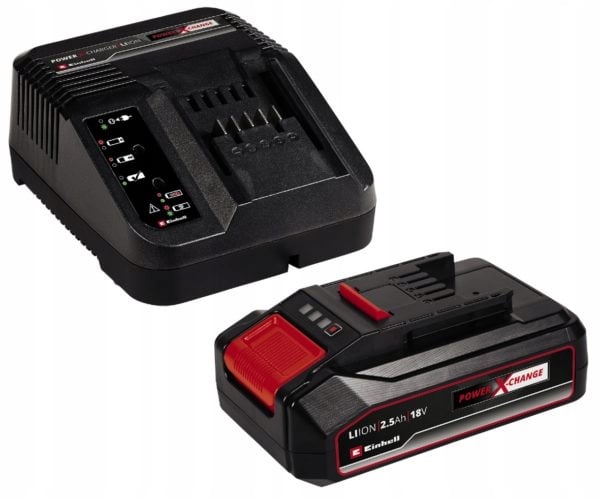 Lader og batteri Einhell XChange 18V 2,5Ah