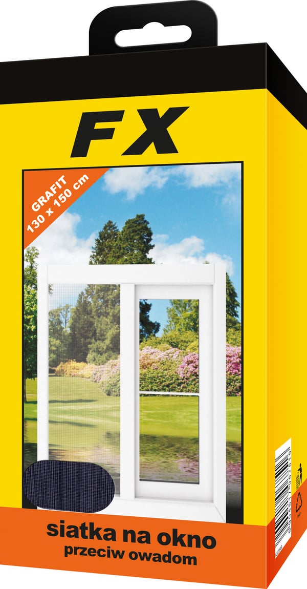 FX insektnet til vinduer 150x130 cm grafit