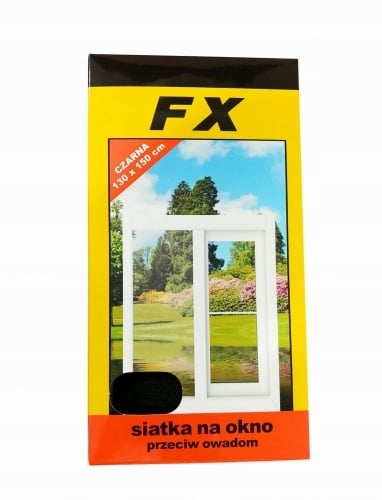 FX insektnet til vinduer 150x130 cm sort