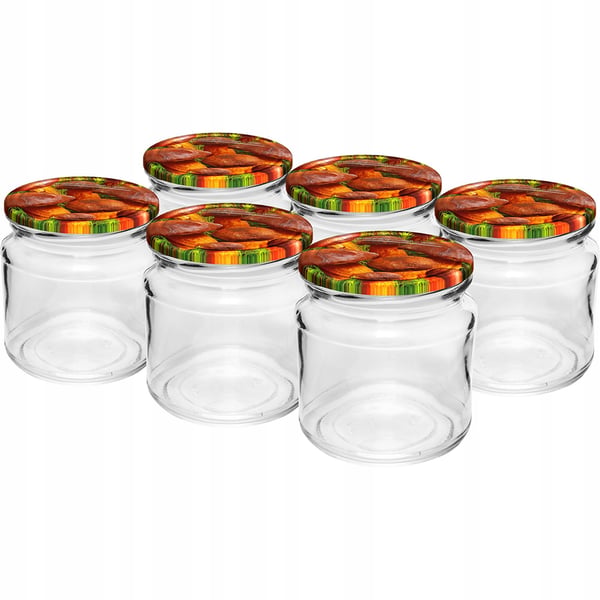 Glas krukke med låg TO fi66 212 ml - 6 stk