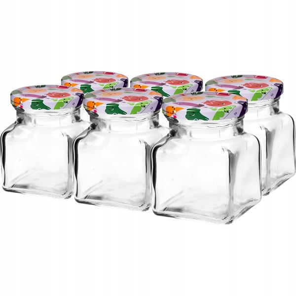Glaskrukke med låg TO fi53 120ml - 6 stk