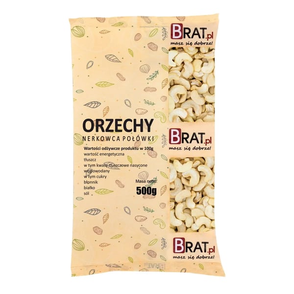 Halvade cashewpähkinät 500 g Halvade cashewpähkinät 500 g