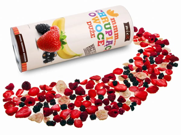 Suuria rapeita pakastekuivattuja hedelmiä Mix 150g