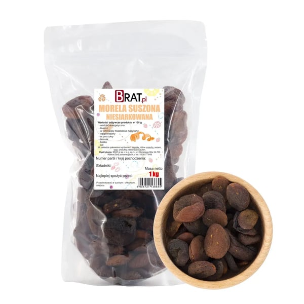 Kuivatut rikittömät aprikoosit 1 kg