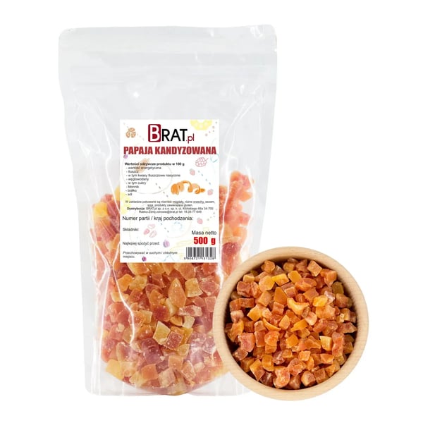 Sokeroitu papaija 500g