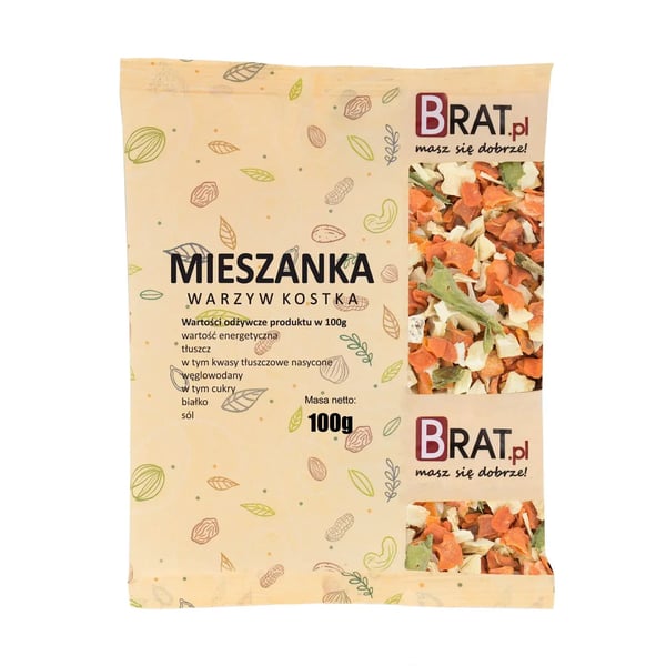 Sekalaiset vihanneskuutiot 100 g