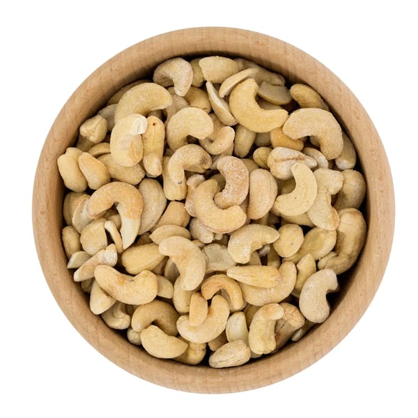 Paahdettuja suolattuja cashewpähkinöitä 200 g
