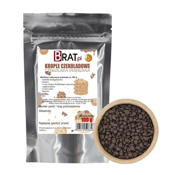Chokladdroppor mörk choklad 100g