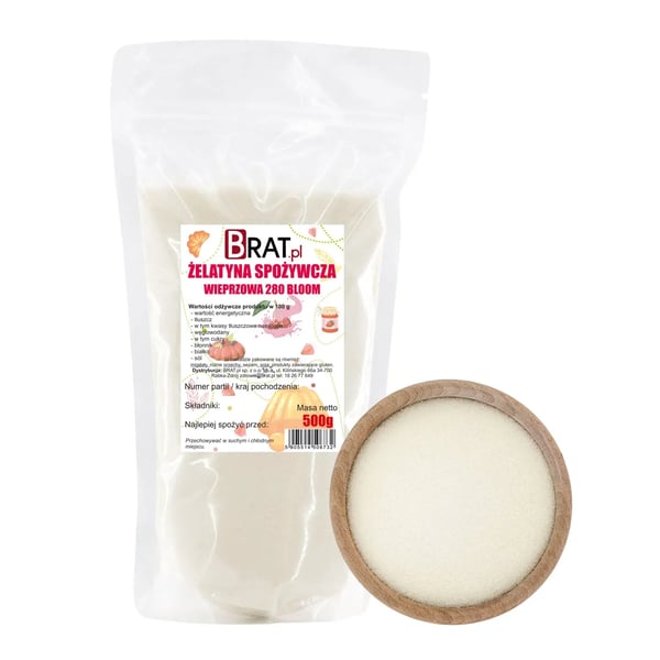 Syötävä sianlihagelatiini 280 Bloom 500g