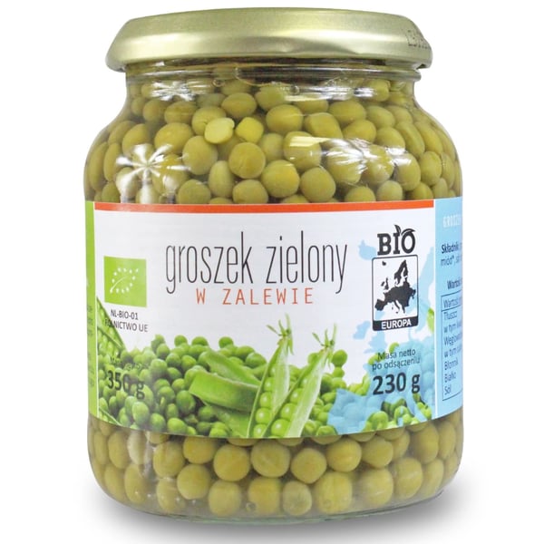Luomu vihreät herneet suolaliemessä 350g (230g) Luomu vihreät herneet suolaliemessä 350g (230g)