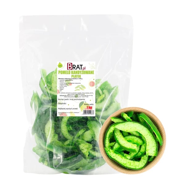 Sokeroituja pomelohippuja 1 kg