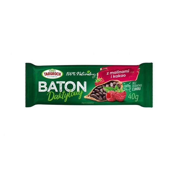 Daddelbar med hindbær og kakao 40g