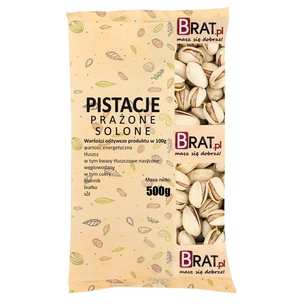 Paistettavat suolatut pistaasipähkinät 500 g
