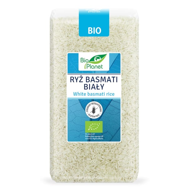 Gluteeniton valkoinen basmatiriisi, luomu, 500g