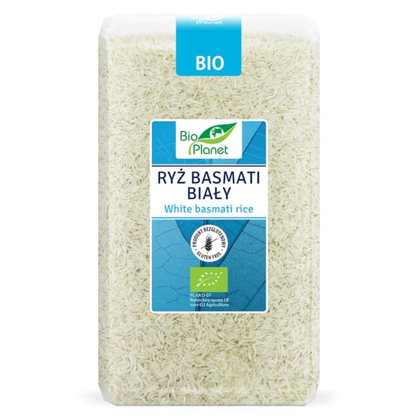 Glutenfritt vitt basmatiris, ekologiskt, 1 kg