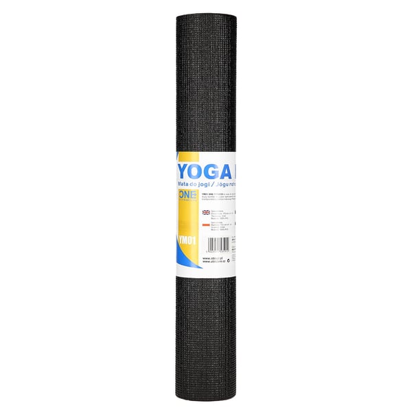 YM01 BLACK musta jooga-matto One Fitness