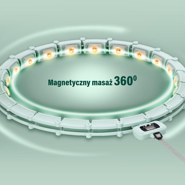 HHM14 HULA HOP vihreä magneeteilla ja painolla sekä laskuri HMS