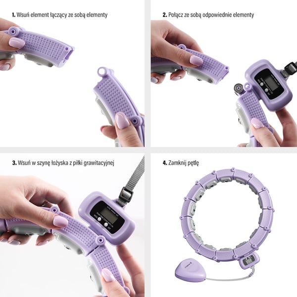 HHM14 HULA HOP VIOLETTI magneteilla ja painolla ja laskurilla HMS