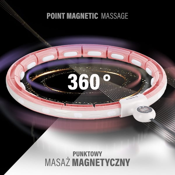 HHM15 HULA HOP VAALEANPUNAINEN MAGNESIUMILLA JA PAINOLLA + LASKURI HMS