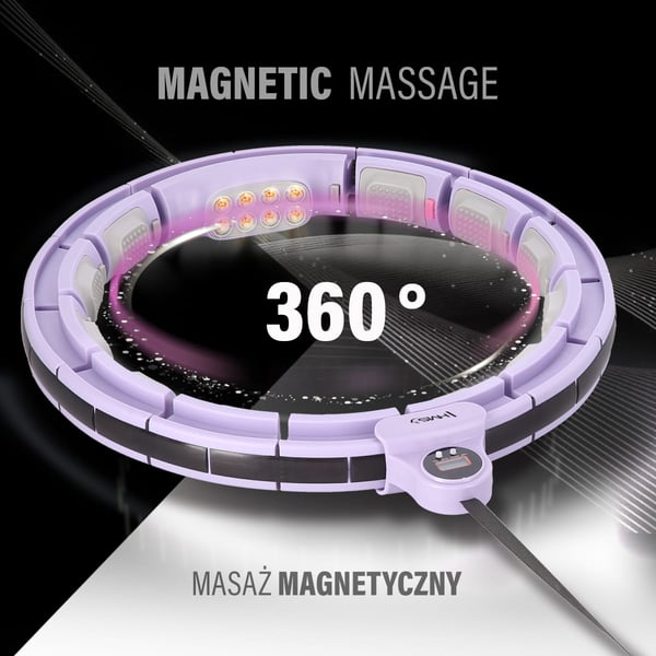 HHM13 HULA HOP VIOLETTI magneeteilla ja painolla + laskuri HMS