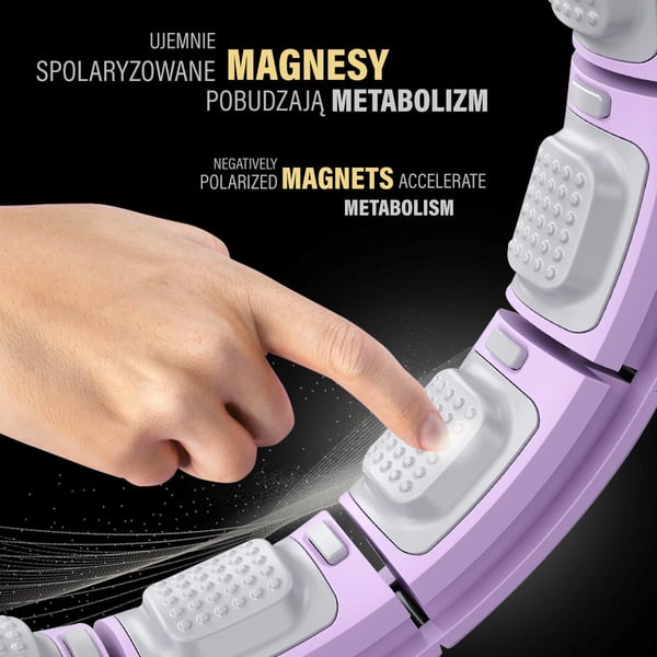 HHM13 HULA HOP VIOLETTI magneeteilla ja painolla + laskuri HMS