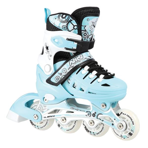 NH10905 4i1 mentholgrønne rollerskates med udskiftelig hockeyglide NILS EXTREME