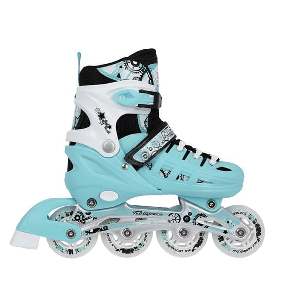 NH10905 4i1 mentholgrønne rollerskates med udskiftelig hockeyglide NILS EXTREME