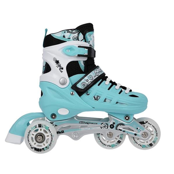 NH10905 4i1 mentholgrønne rollerskates med udskiftelig hockeyglide NILS EXTREME